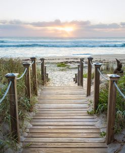 Sandy Walkway Into Sunrise