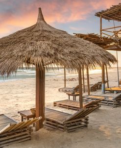 Beach House At Sunset