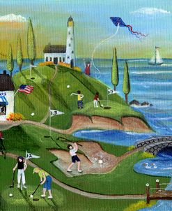 Golf Club Folk Art Cheryl Bartley