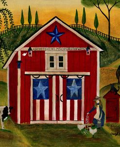 Sunrise Red White Blue Barn Lang