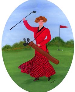 Old Fashioned Lady Golfer
