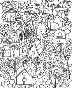 Birdhouse Garden Outline