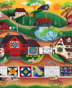 Sunrise Colorful Country Quilt Village