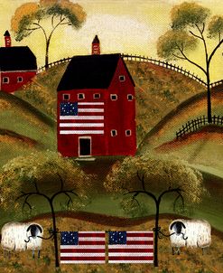 4th July Sheep Red Barns