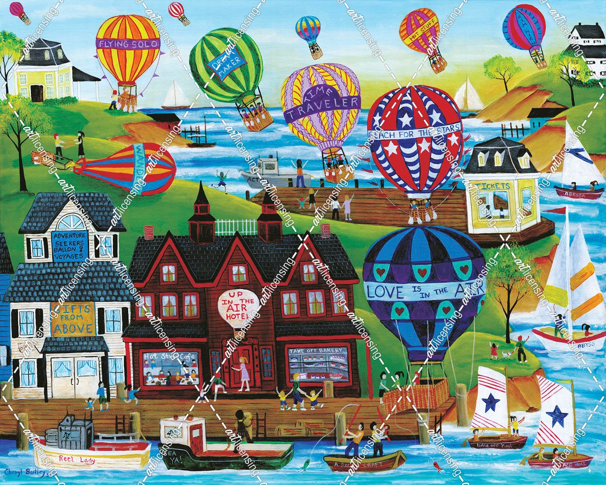 Hot Air Balloon Seaside Village