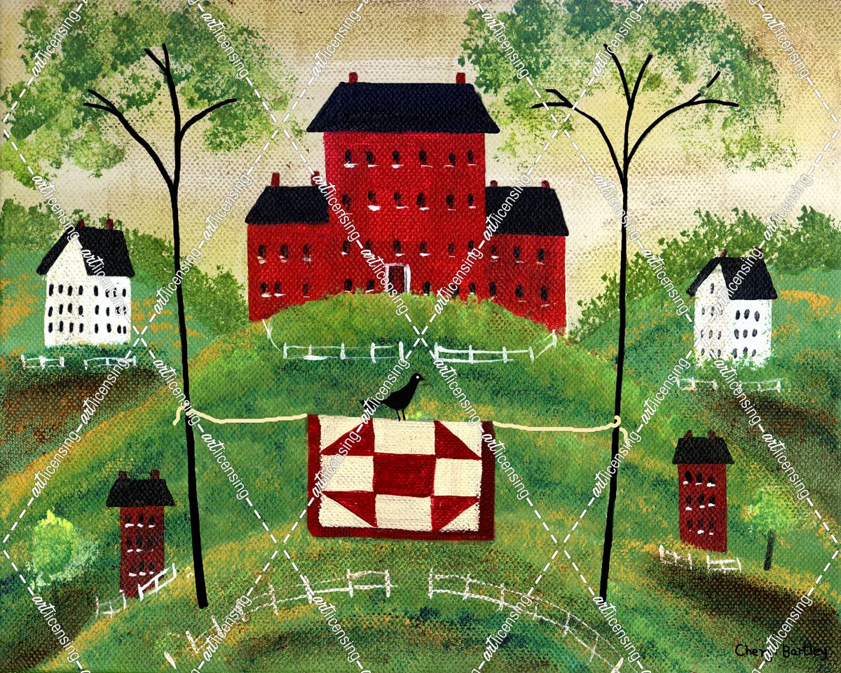 Red House Quilt Crow