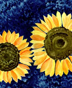 Two Blue Sunflowers