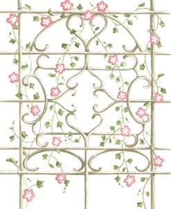 Pink Floral Trellis