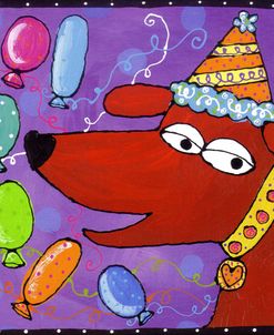 Birthday Dog W/ Balloons