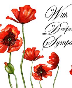 With Deepest Sympathy Bereavement Poppies