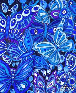 Indigo Butterfly Collage