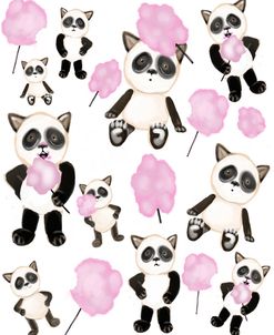 Cotton Candy Panda Pattern