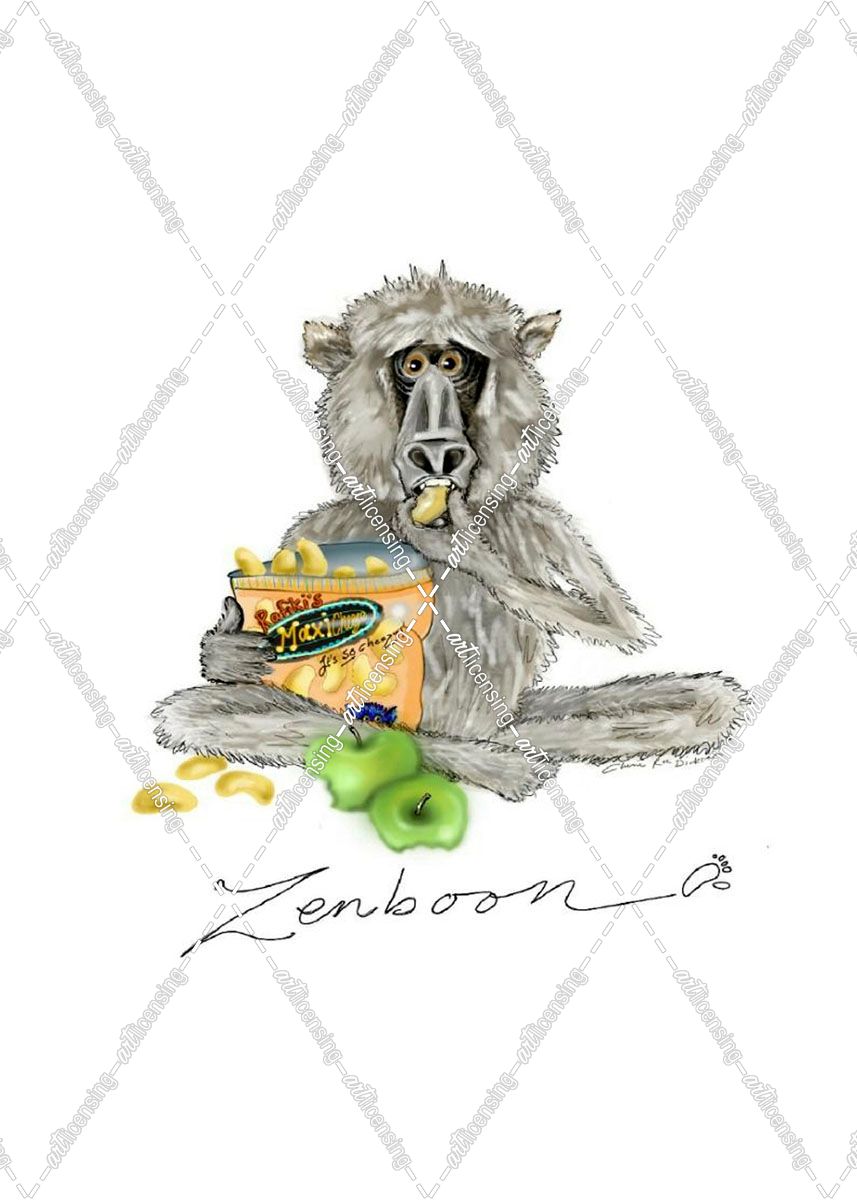 Zen Baboon with the Munchies
