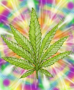 Psynchodelic Cannabis Leaf