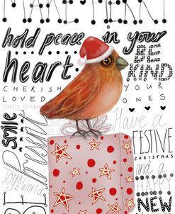 Christmas Bird with Festive Text