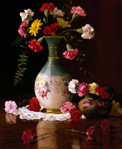 Carnations in a Victorian Vase