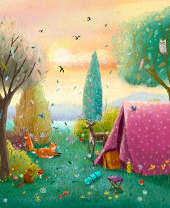 Camping With Forest Animals