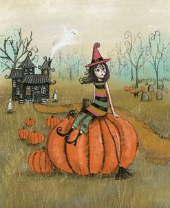 Halloween Witch with Pumpkin