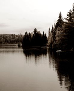 Lake scene sepia