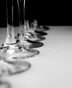 Champagne Flutes In A Row