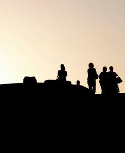 Fountain And Silhouettes Of People 1