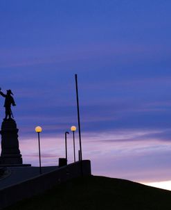 Champlain Statue Dusk 3