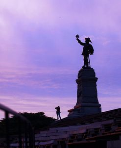 Champlain Statue Dusk 4