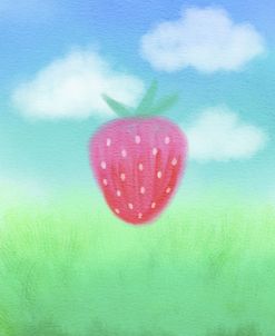 Strawberry In Sky Watercolor