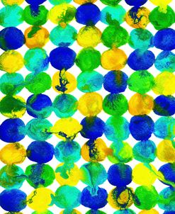 Blue Yellow Green Abstract Flowing Paint Pattern
