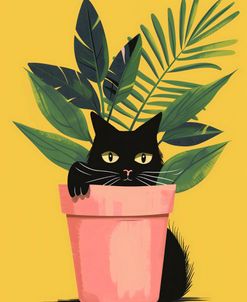 Cat In The Plant