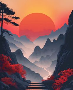 Sunset In The Mountains