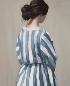 The Girl In Blue And White Striped Dress