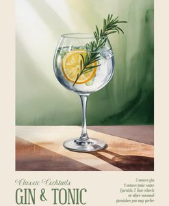 Classic Cocktails – Gin And Tonic