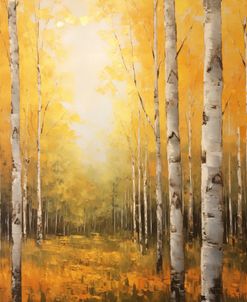 Birch Forest In Autumn Light