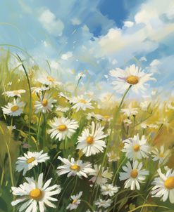 Daisies In A Summer Meadow