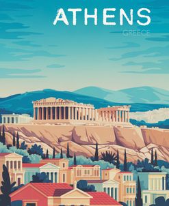Athens Travel Poster