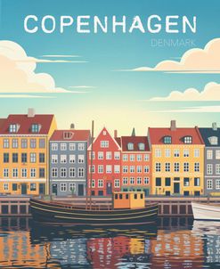 Copenhagen Travel Poster