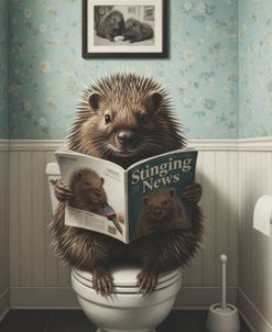 Porcupine In The Bathroom