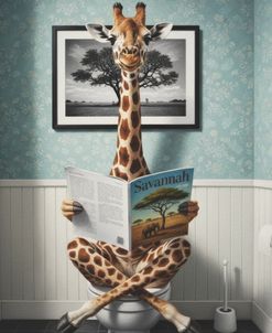 Giraffe In The Bathroom