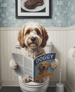 Cockapoo In The Bathroom