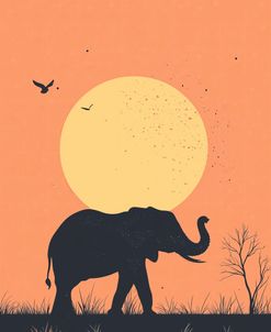 Elephant On The Savannah