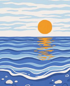 Seascape At Sunset