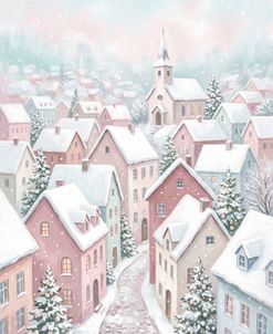 Snow-Covered Christmas Village