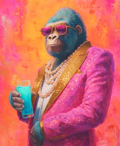 Gorilla In Pink Tuxedo