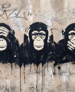 The Three Wise Monkeys Graffiti