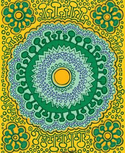 Doodle Yellow Green