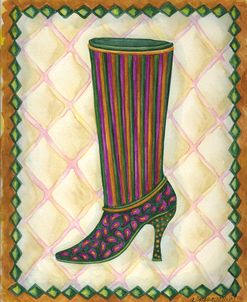 Boots Striped With Paisley