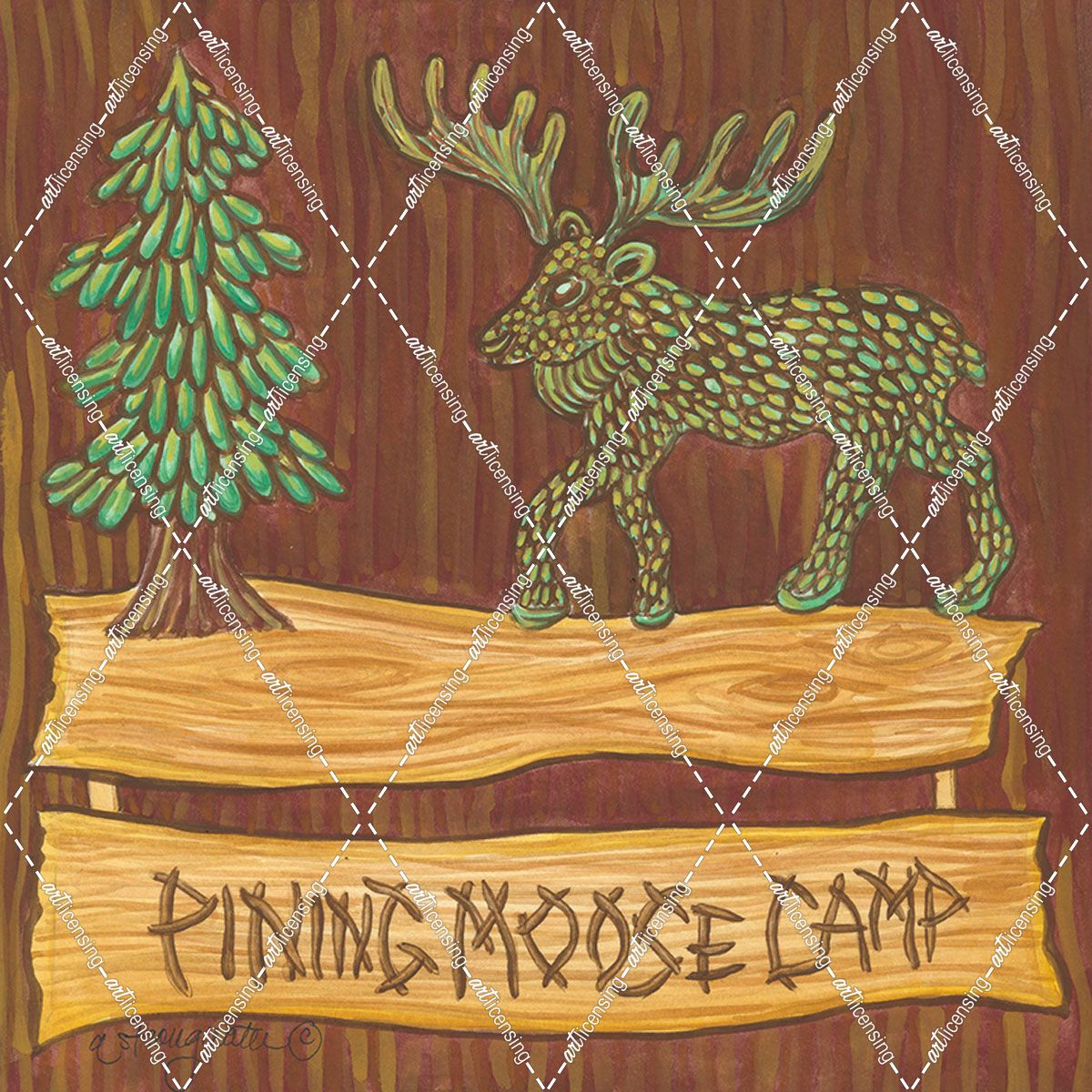 Adirondack Pining Moose Camp AP