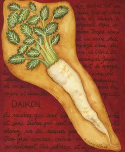 Veggies On Red L Daikon