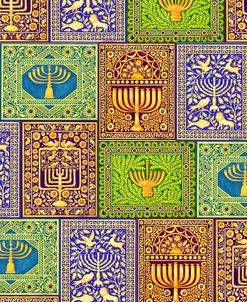 Hanukah Menorah wrap asym